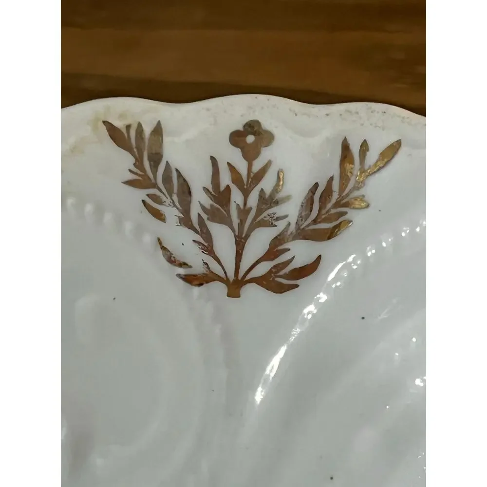 Vintage‎ Floral Serving Bowl 9” Pink Roses Gold Trim Cottagecore